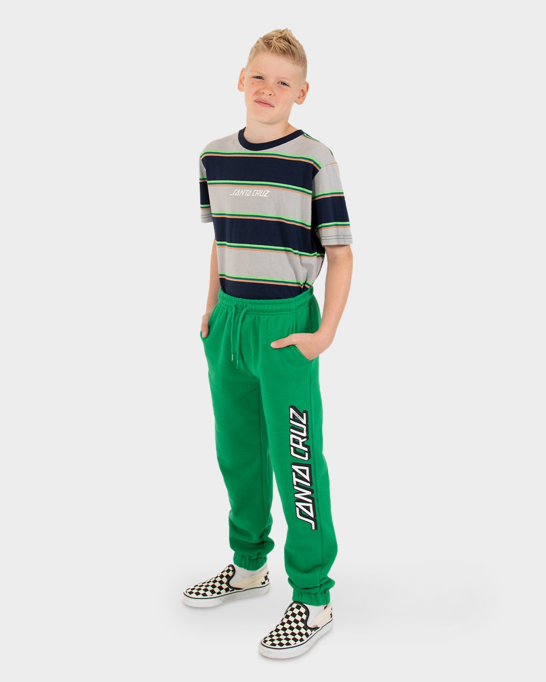 Boys green track outlet pants